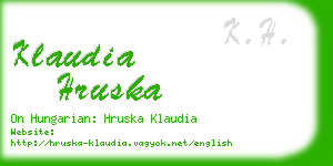 klaudia hruska business card